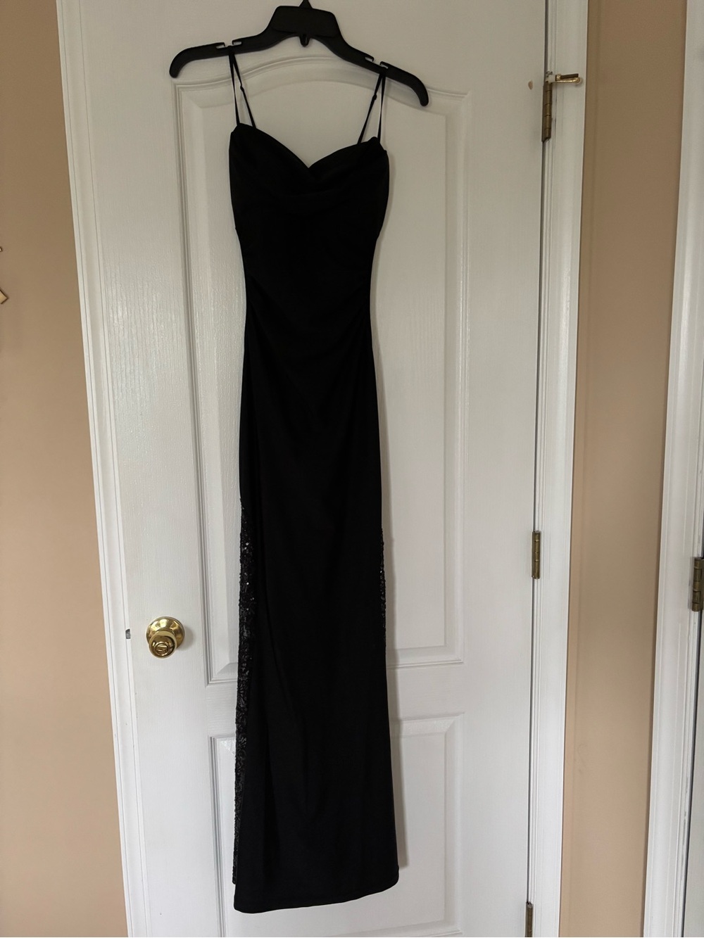 Macy's Black Spaghetti-Strap Maxi Dress